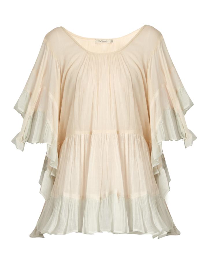 Mes Demoiselles Radiance Ruffle-trimmed Cotton Blouse