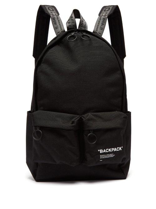 Matchesfashion.com Off-white - Quote Backpack - Mens - Black