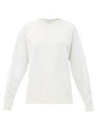 Matchesfashion.com Chimala - Flecked Raglan-sleeve Cotton-jersey Sweatshirt - Womens - Ivory