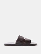 Ancient Greek Sandals - Blake Two-strap Leather Sandals - Mens - Brown
