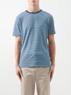 Sunspel - Striped Cotton-jersey T-shirt - Mens - Blue Stripe