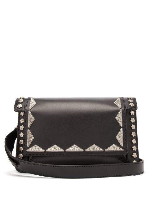 Matchesfashion.com Isabel Marant - Miskai Embellished Leather Cross Body Bag - Womens - Black