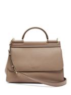 Matchesfashion.com Dolce & Gabbana - Sicily Soft Medium Leather Bag - Womens - Beige