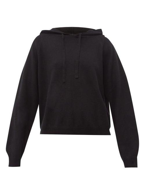 Matchesfashion.com Allude - Wool Blend Hooded Sweater - Womens - Black