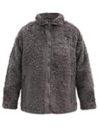 Matchesfashion.com South2 West8 - Logo-patch Deep-pile Faux-fleece Jacket - Mens - Black
