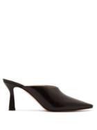 Matchesfashion.com Wandler - Lotte Leather Mules - Womens - Dark Brown