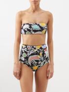 Mara Hoffman - Abigail Recycled-fibre Blend Bandeau Bikini Top - Womens - Black Multi