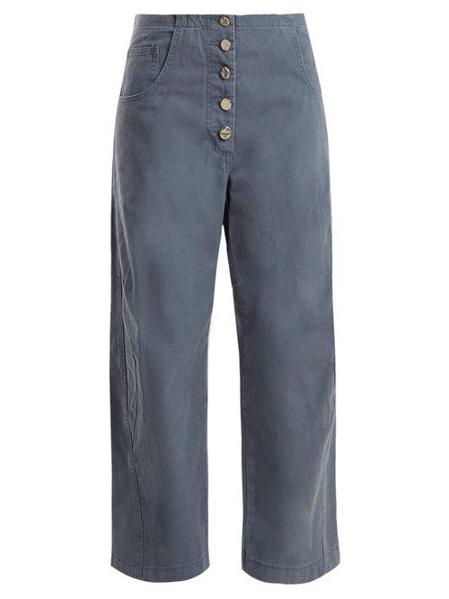 Matchesfashion.com Rachel Comey - Elkin Cotton Twill Chino Trousers - Womens - Blue