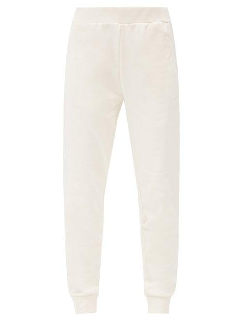 Matchesfashion.com Ernest Leoty - Anouk Cotton-jersey Track Pants - Womens - Ivory
