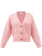 Matchesfashion.com Allude - V-neck Cashmere Cardigan - Womens - Pink