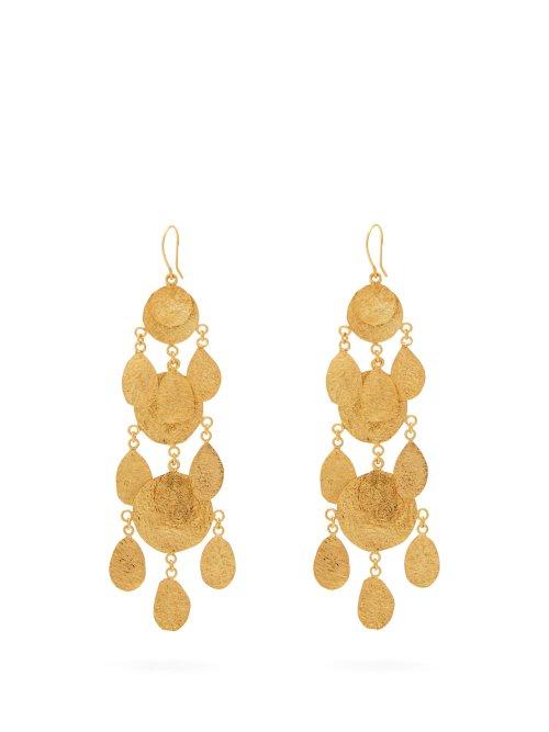 Matchesfashion.com Pippa Small Turquoise Mountain - Mahsa Gold Vermeil Drop Earrings - Womens - Gold