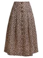 Matchesfashion.com Sea - Lottie Leopard Print Button Skirt - Womens - Leopard