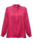 Matchesfashion.com Zeus + Dione - Hera Geometric Jacquard Silk Blend Blouse - Womens - Pink