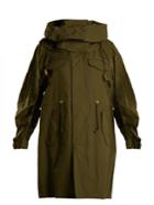 Muveil Embroidered-back Cotton-gabardine Parka