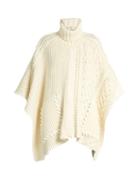 Fendi Roll-neck Wool Poncho