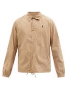 Mens Rtw Polo Ralph Lauren - Logo-embroidered Cotton Coach Jacket - Mens - Tan
