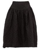 Simone Rocha - Textured Cloqu Skirt - Womens - Black