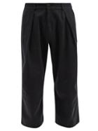 Matchesfashion.com Toogood - Tinker Cropped Cotton Wide-leg Trousers - Mens - Black