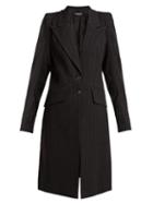 Matchesfashion.com Ann Demeulemeester - Algernon Pinstriped Linen Blend Coat - Womens - Black