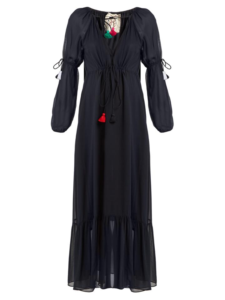 Figue Nicolete V-neck Silk-georgette Dress