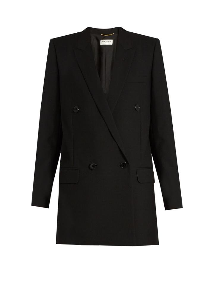 Saint Laurent Peak-lapel Wool-twill Jacket