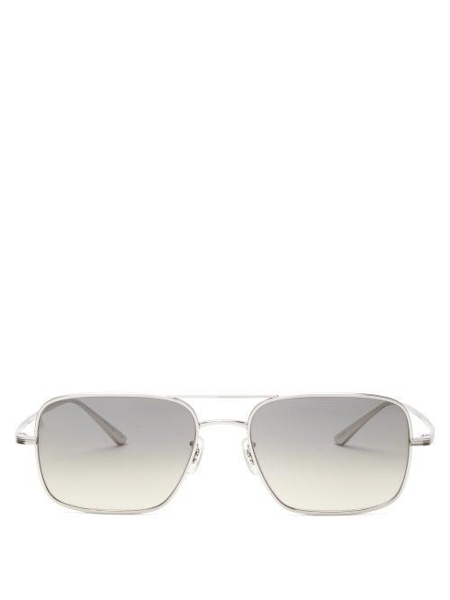 Matchesfashion.com The Row - X Oliver Peoples Victory La Square Sunglasses - Womens - Grey