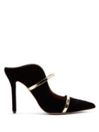 Matchesfashion.com Malone Souliers - Maureen Velvet Mules - Womens - Black Gold