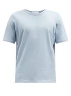 Matchesfashion.com Gabriela Hearst - Bandeira Organic-cotton Jersey T-shirt - Mens - Light Blue