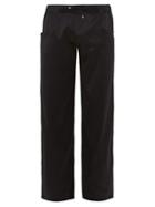 Matchesfashion.com Ludovic De Saint Sernin - Wide Leg Satin Faille Trousers - Mens - Navy