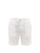 Matchesfashion.com Frescobol Carioca - Felipe Linen Blend Shorts - Mens - White