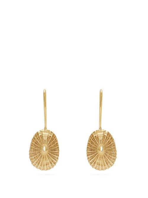 Matchesfashion.com Orit Elhanati - Ines Gold Plated Shell Drop Earrings - Womens - Gold