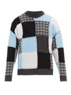 Matchesfashion.com Jw Anderson - Patchworked Cotton Sweater - Mens - Blue Multi