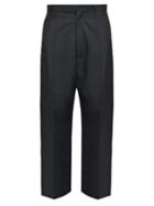 Matchesfashion.com Balenciaga - Slouching Wool-blend Twill Trousers - Mens - Black