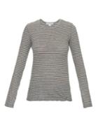 James Perse Striped Cotton Crew-neck T-shirt