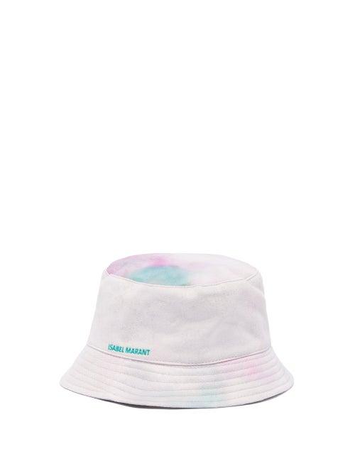 Matchesfashion.com Isabel Marant - Hayley Logo-embroidered Tie-dye Bucket Hat - Womens - Multi