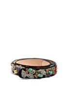 Alexander Mcqueen Embellished Suede Belt