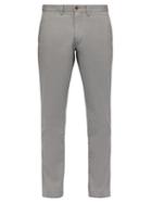 Matchesfashion.com Polo Ralph Lauren - Slim Fit Cotton Blend Chino Trousers - Mens - Grey
