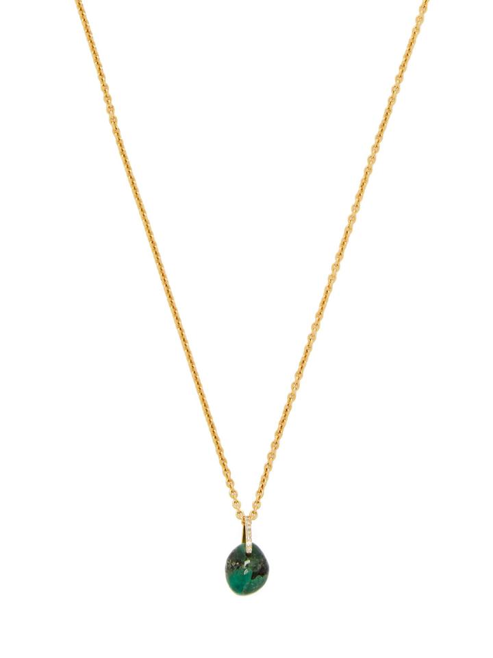 Jade Jagger Diamond, Emerald & 18kt Gold Necklace