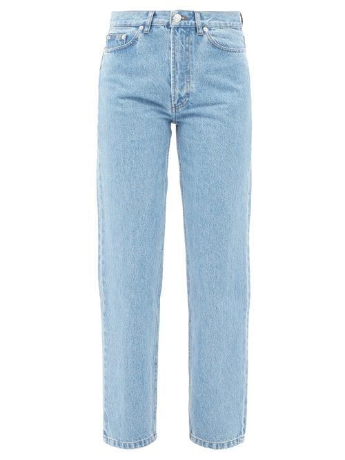 Matchesfashion.com A.p.c. - Martin High-rise Stonewashed Straight-leg Jeans - Womens - Light Denim
