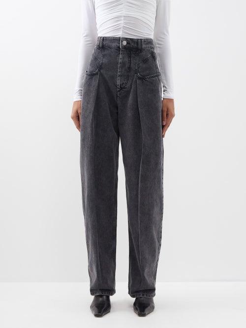 Isabel Marant - Vetea Pleated Jeans - Womens - Black