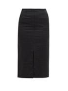 Matchesfashion.com Erdem - Retta Polka Dot Cotton Blend Pencil Skirt - Womens - Black White