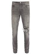 Matchesfashion.com Amiri - Glitter Skinny Fit Jeans - Mens - Grey