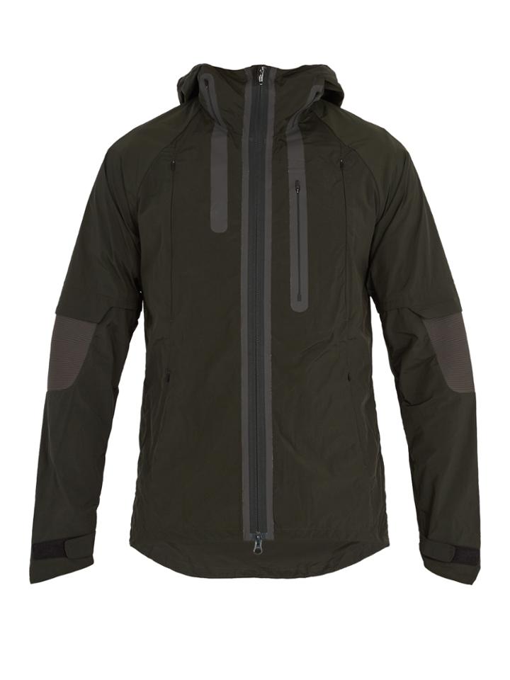 Y-3 Contrast-panel Nylon Hooded Jacket