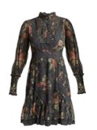 Zimmermann Unbridled Floral-print Silk Dress