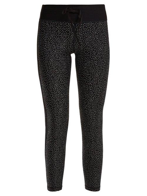 Matchesfashion.com The Upside - Petites Etoiles Star Print Performance Leggings - Womens - Black White