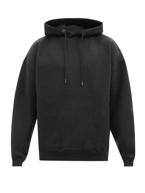 Raey - Oversized Recycled-cotton Blend Hooded Sweatshirt - Mens - Black