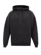 Raey - Oversized Recycled-cotton Blend Hooded Sweatshirt - Mens - Black