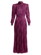 Alessandra Rich Leopard-print Silk-satin Dress