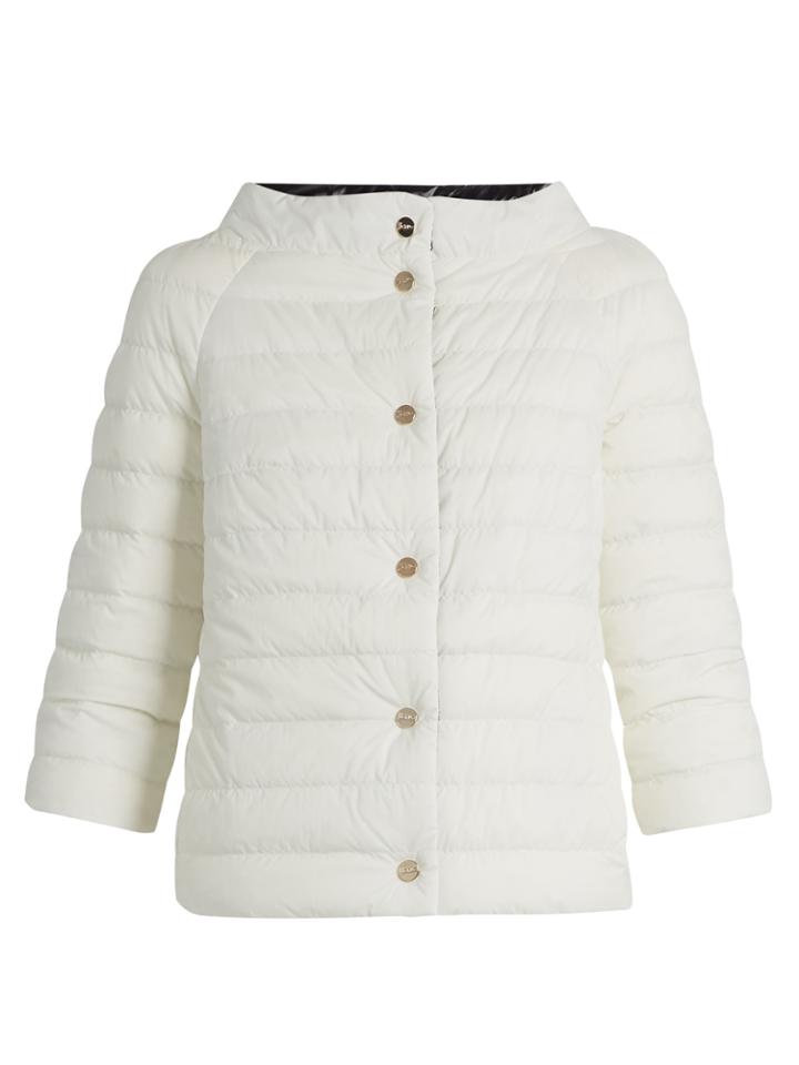 Herno Boat-neck Reversible Quilted Down Jacket
