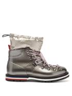 Matchesfashion.com Moncler - Inaya Removable Quilted-insert Rubber Boots - Womens - Silver